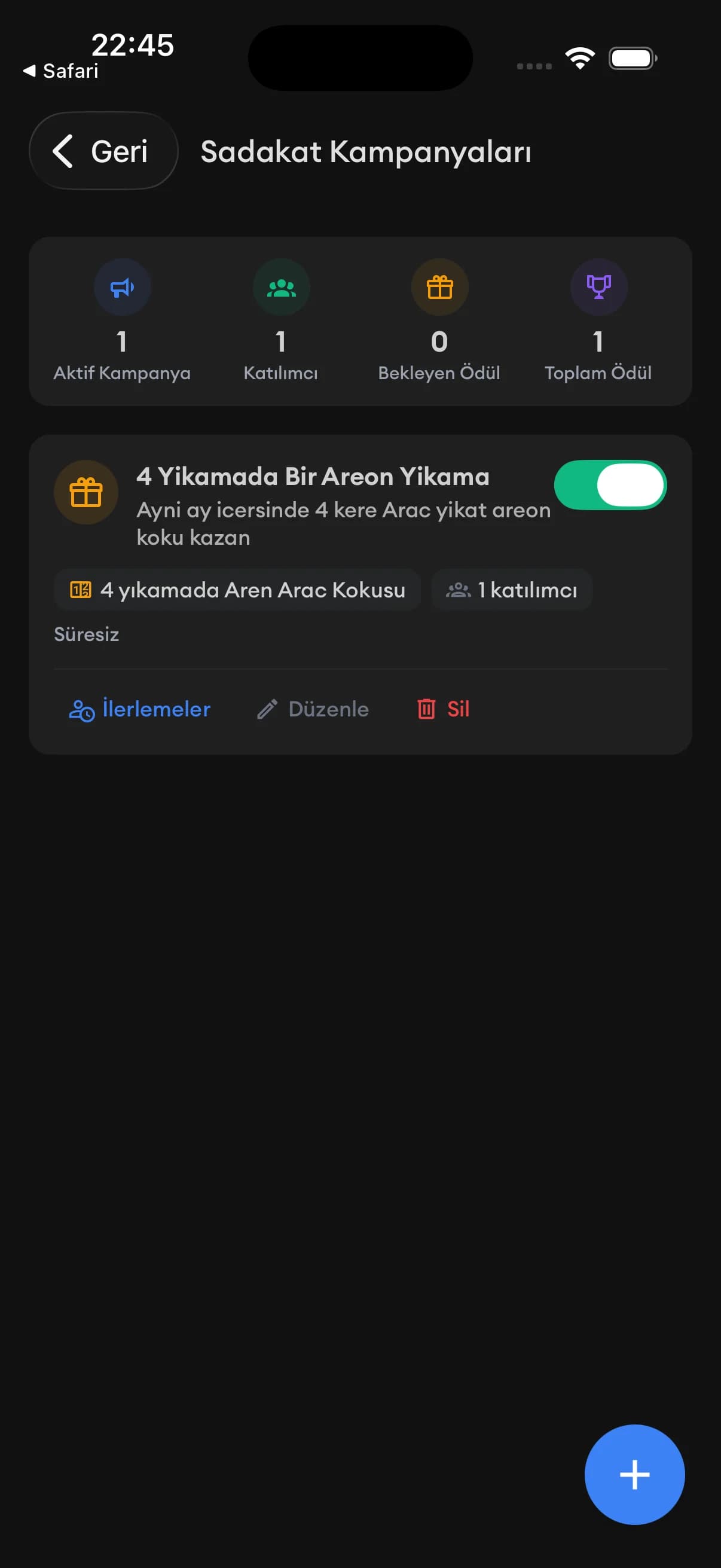 Sadakat kampanyaları listesi